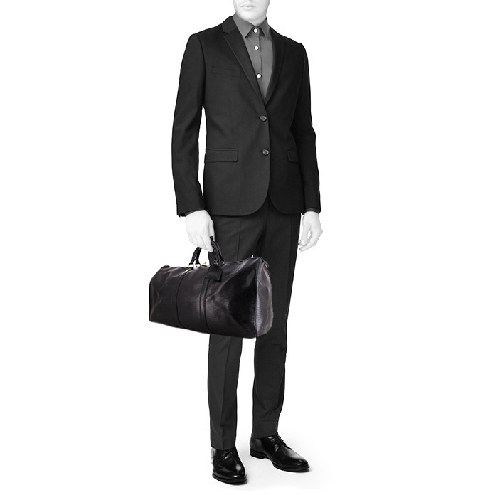 Borsa da viaggio Louis Vuitton Keepall 50 cm in pelle Epi nera - Detail D1