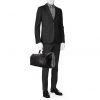 Louis Vuitton Keepall 50 cm travel bag in black epi leather - Detail D1 thumbnail