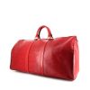 Sac de voyage Louis Vuitton Keepall 55 cm en cuir épi rouge - 00pp thumbnail