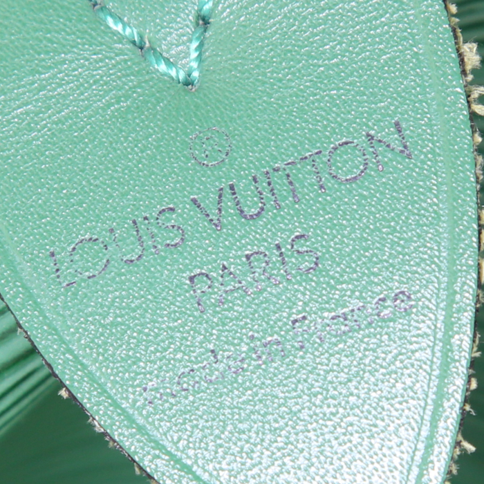 Bolsa de viaje Louis Vuitton Keepall 50 cm en cuero Epi verde - Detail D3