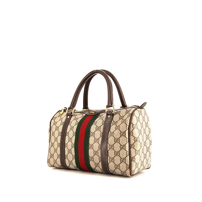 Boston leather handbag Gucci Brown in Leather - 31451971