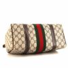 Gucci Boston handbag in beige logo canvas and brown leather - Detail D4 thumbnail