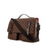Louis Vuitton Messenger shoulder bag in ebene damier canvas and brown leather - 00pp thumbnail