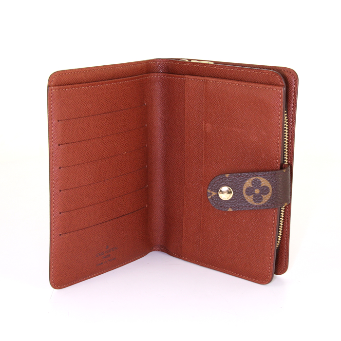 Louis Vuitton Organizer wallet in brown monogram canvas and brown leather - Detail D1