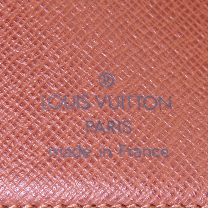 Portafogli Louis Vuitton Organizer in tela monogram marrone e pelle marrone - Detail D2