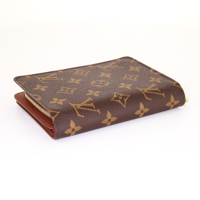 Louis Vuitton Organizer wallet in brown monogram canvas and brown leather - Detail D3