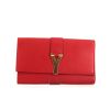 Yves Saint Laurent Chyc pouch in red leather - 360 thumbnail