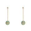 Paire de boucles d'oreilles Dior Rose des vents en or jaune,  turquoise et diamants - 00pp thumbnail