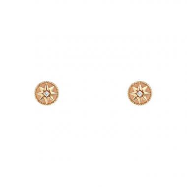 Orecchini a perno Dior Rose des vents in oro rosa,  opale rosa e diamanti