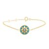 Dior Rose des vents bracelet in yellow gold,  turquoise and diamond - 00pp thumbnail