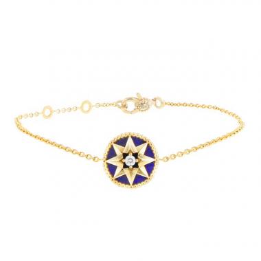 Brazalete Dior Rose des vents en oro amarillo,  lapislázuli y diamante