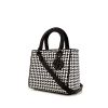 Dior Lady Dior Edition Limitée handbag in white and black braided leather - 00pp thumbnail