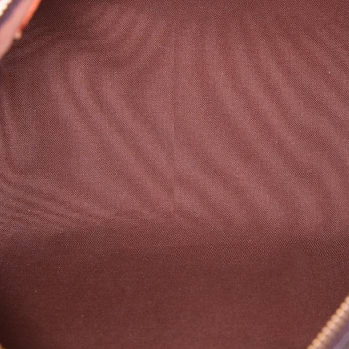 Sac à main Louis Vuitton Speedy 30 en toile monogram marron et cuir naturel - Detail D2