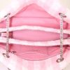 Borsa da spalla o a mano Chanel Mademoiselle in tweed rosa e bianco - Detail D3 thumbnail