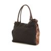 Shopping bag Gucci in tela monogram marrone e pelle marrone - 00pp thumbnail