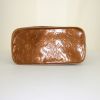 Louis Vuitton Houston shopping bag in brown monogram patent leather and natural leather - Detail D4 thumbnail