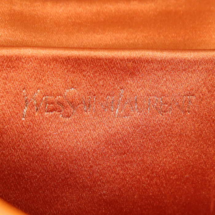 Pochette Saint Laurent Belle de Jour in pelle arancione - Detail D3