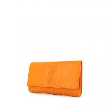 Pochette Saint Laurent Belle de Jour in pelle arancione