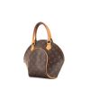 Bolso de mano Louis Vuitton Ellipse en lona Monogram marrón y cuero natural - 00pp thumbnail