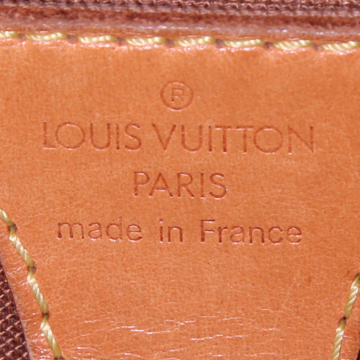 Sac à main Louis Vuitton Ellipse en toile monogram marron et cuir naturel - Detail D3