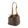 Shopping bag Louis Vuitton petit Noé in tela monogram e pelle naturale - 00pp thumbnail