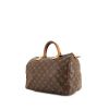 Borsa Louis Vuitton Speedy 30 in tela monogram marrone e pelle naturale - 00pp thumbnail