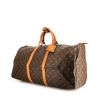 Louis Vuitton Keepall 55 cm travel bag in brown monogram canvas and natural leather - 00pp thumbnail