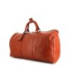 Bolsa de viaje Louis Vuitton Keepall 50 cm en cuero Epi color coñac - 00pp thumbnail