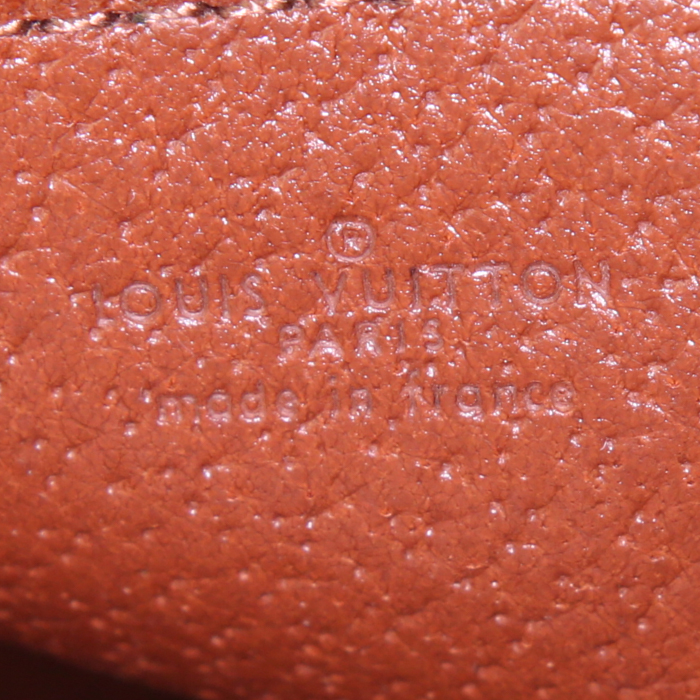 Borsa a tracolla Louis Vuitton Jeune Fille in tela monogram marrone e pelle naturale - Detail D3