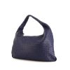 Bottega Veneta Veneta large model handbag in blue intrecciato leather - 00pp thumbnail