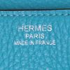 Sac à main Hermes Birkin 35 cm en cuir taurillon clémence Bleu Paon - Detail D3 thumbnail