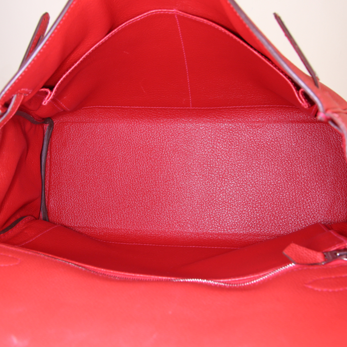 Borsa Hermes Kelly 32 cm in pelle togo Bougainvillea - Detail D3