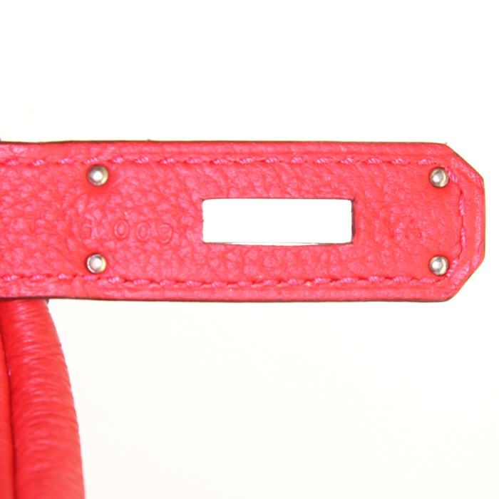 Borsa Hermes Kelly 32 cm in pelle togo Bougainvillea - Detail D5