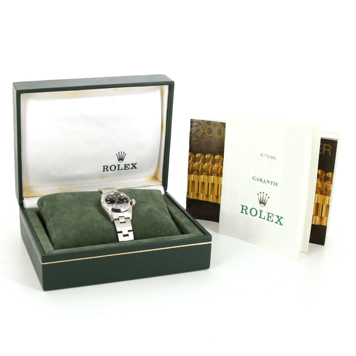 Montre Rolex Lady Oyster Perpetual en acier Ref :  67180 Vers  1997