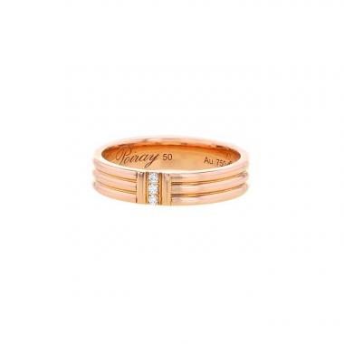 Poiray Ma Première ring in pink gold and diamonds
