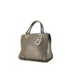 Dior handbag in metallic grey leather cannage - 00pp thumbnail