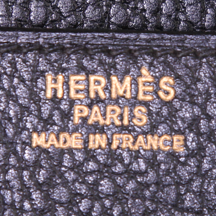 Sac à main Hermes Birkin 35 cm en cuir Ardenne noir - Detail D3