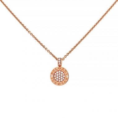 Collier tournant réversible Bulgari Bulgari Bulgari en or rose,  diamants et jade Collier tournant réversible Bulgari Bulgari Bulgari en or rose,  diamants et jade