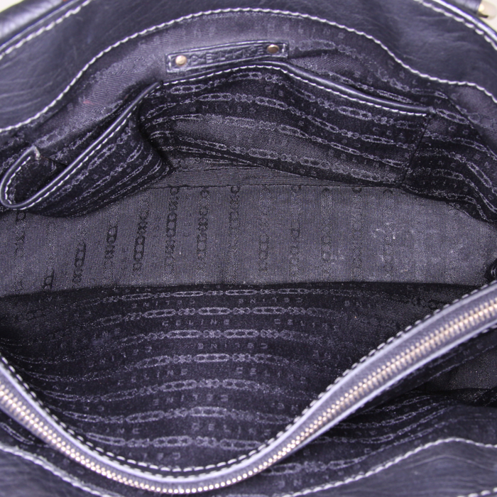 Bolso de mano Celine Boogie en cuero granulado negro - Detail D2