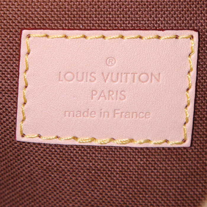 Pochette Louis Vuitton Multi-Pochette Accessoires in tela monogram marrone e pelle naturale - Detail D4