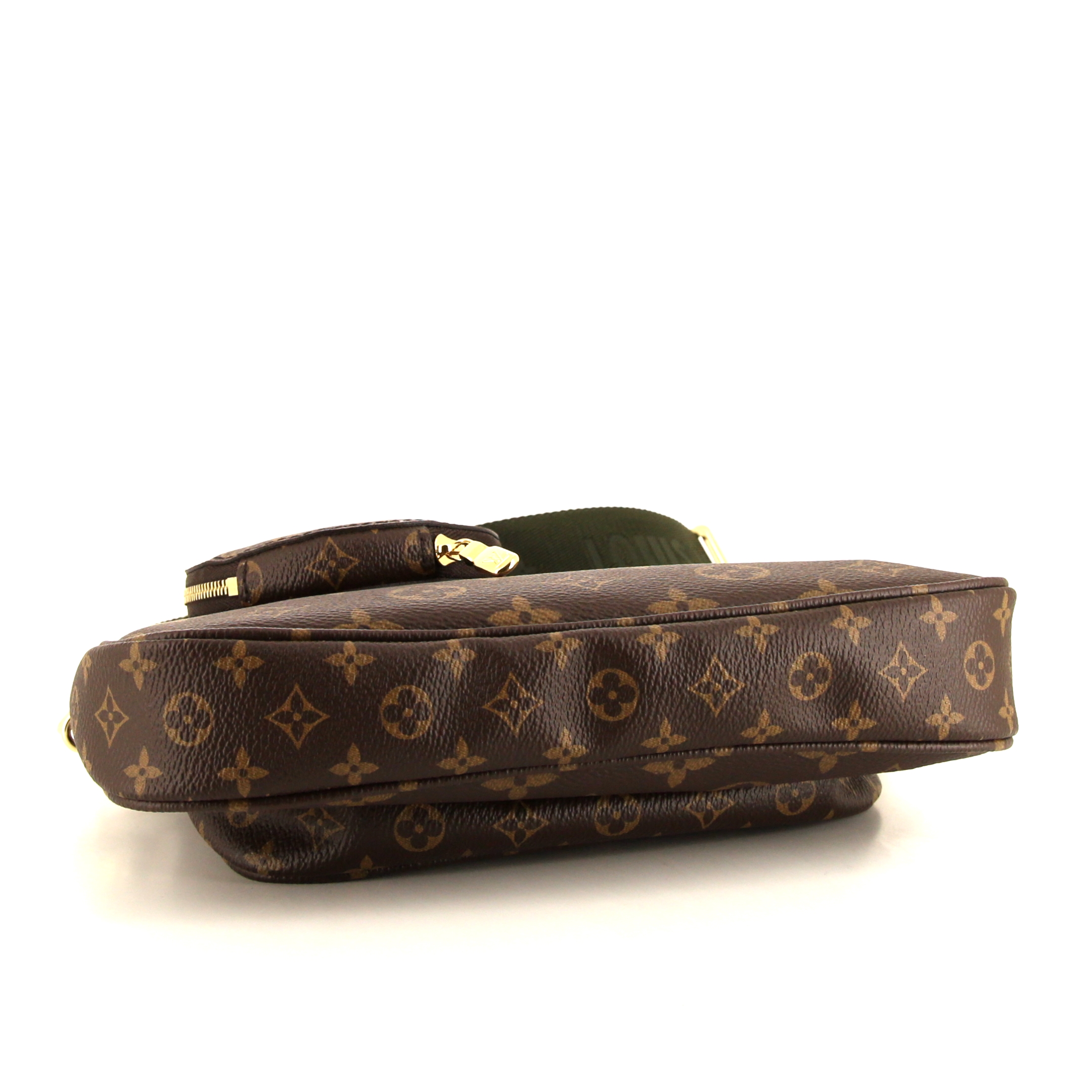 Pochette Louis Vuitton Multi-Pochette Accessoires en toile monogram marron et cuir naturel - Detail D5