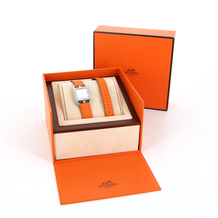Hermes Cape Cod watch in stainless steel Ref: CC1.210 Circa 2000 - Detail D2