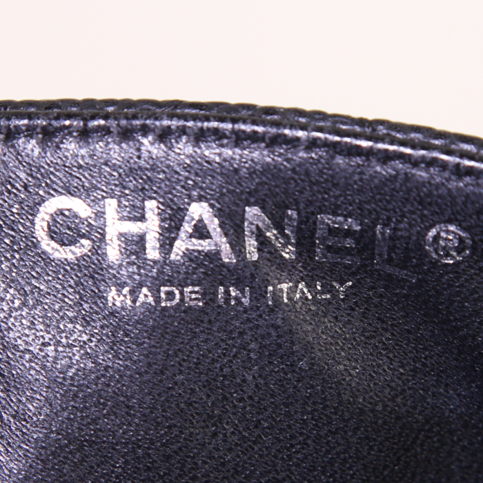Borsa Chanel East West in pelle martellata e trapuntata nera - Detail D3