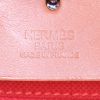 Bolso bandolera Hermes Herbag en lona roja y cuero marrón - Detail D4 thumbnail