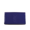Saint Laurent Belle de Jour pouch in blue patent leather - 360 thumbnail