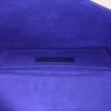 Pochette Yves Saint Laurent Chyc in pelle blu - Detail D2 thumbnail