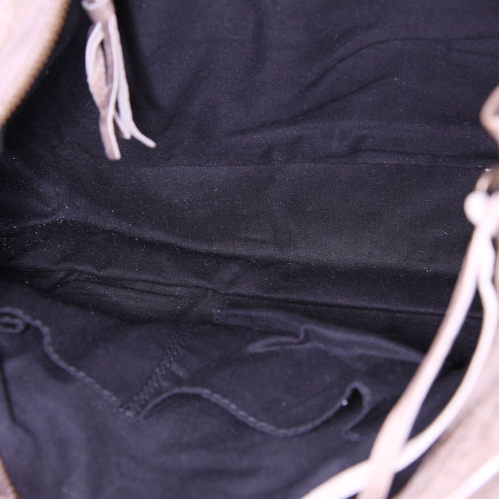 Borsa Balenciaga Velo in pelle marrone - Detail D3