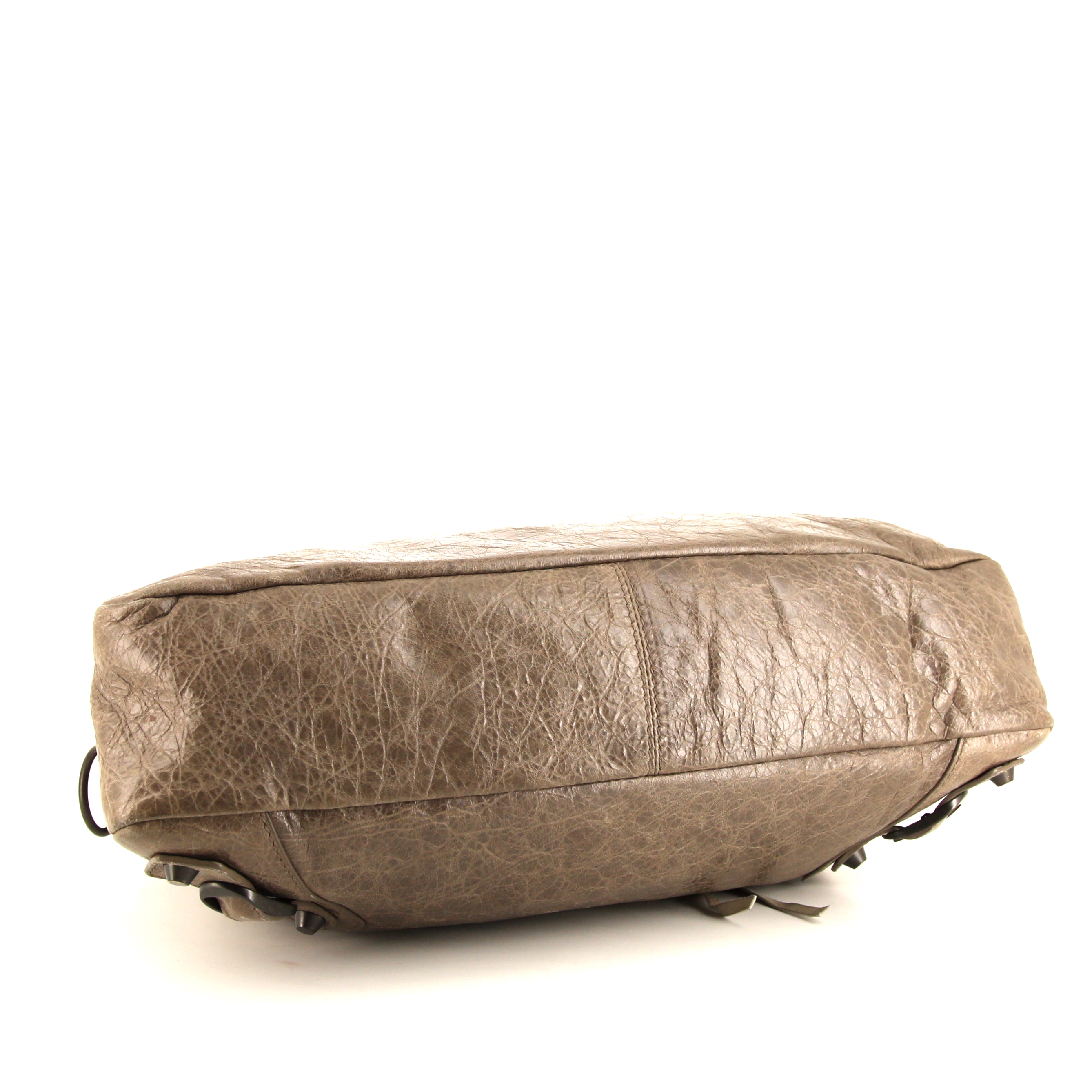 Balenciaga Velo handbag in brown leather - Detail D5