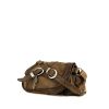 Bolso de mano Dior Gaucho en cuero caqui y marrón - 00pp thumbnail