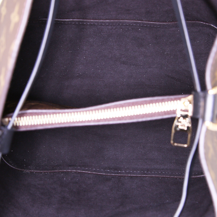 Borsa a spalla Louis Vuitton NéoNoé in tela monogram e pelle nera - Detail D2